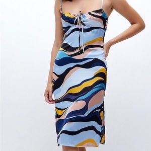 PAC SUN La Hearts midi dress size L